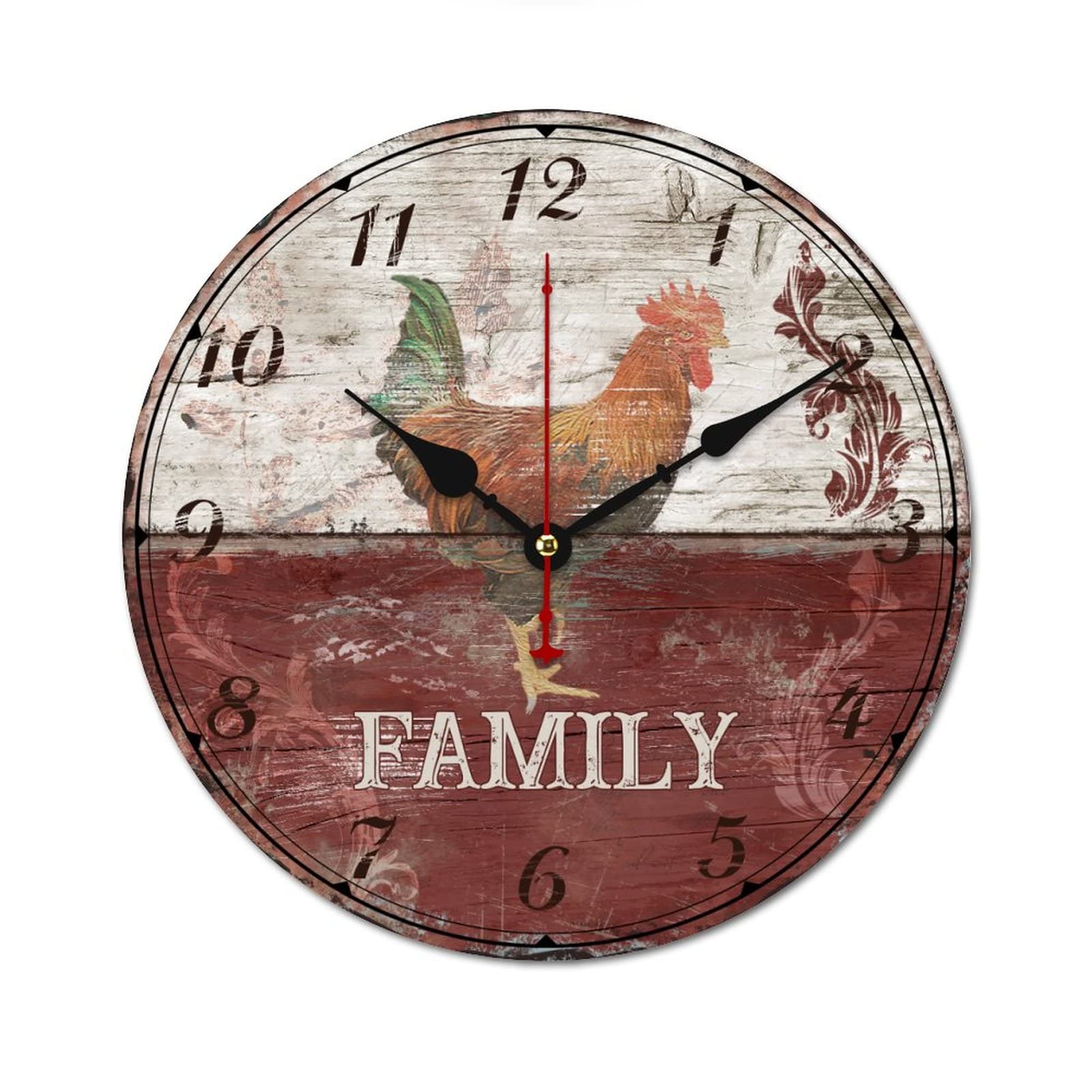 Horloge murale en bois silencieuse et décorative pour embellir une cuisine