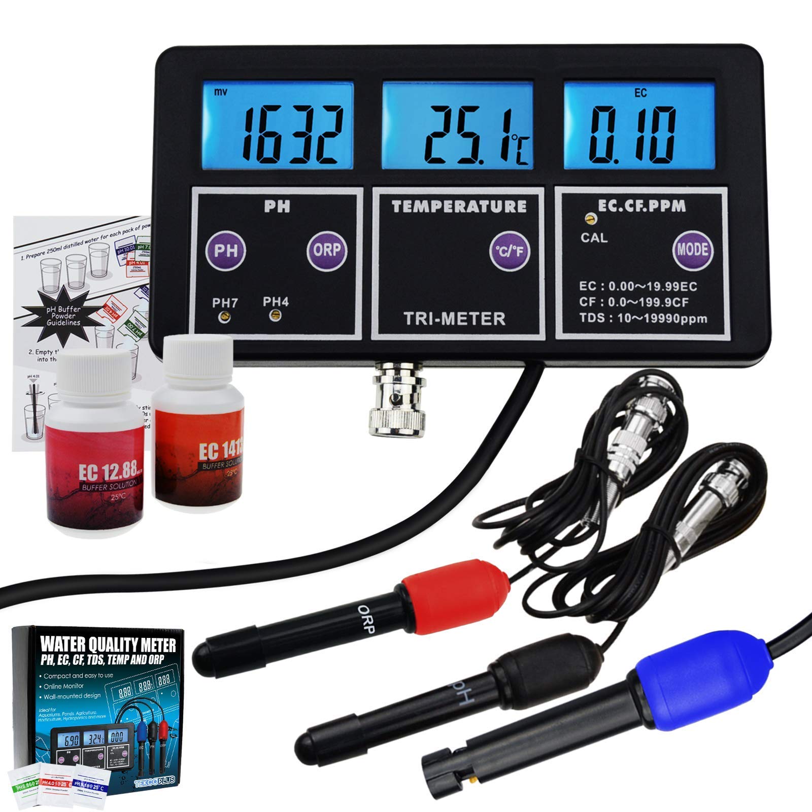 Parameter Test Unit Buy 6 in 1 Multi-Parameter pH/ORP Redox/EC/CF/TDS PPM/Temp. ATC ...