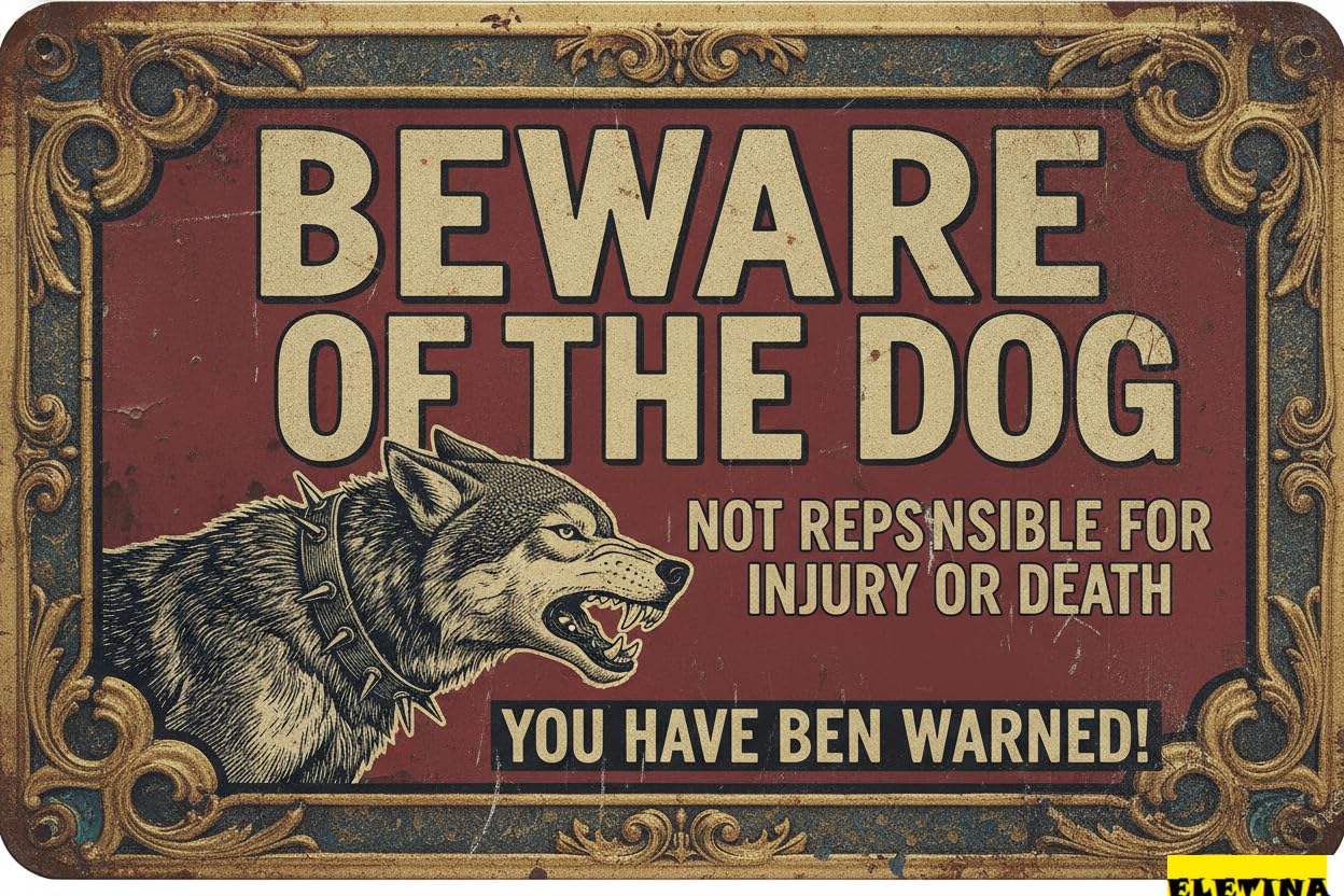 Tin Sign for Man Cave Beware Of The Dog Samoyed You Have Been Warned Aluminum Metal Tin S Outdoor Yard Warning Fence Yard Home Kitchen Farm Garden Wall Decor 8x12 Inch Private Property Decorative