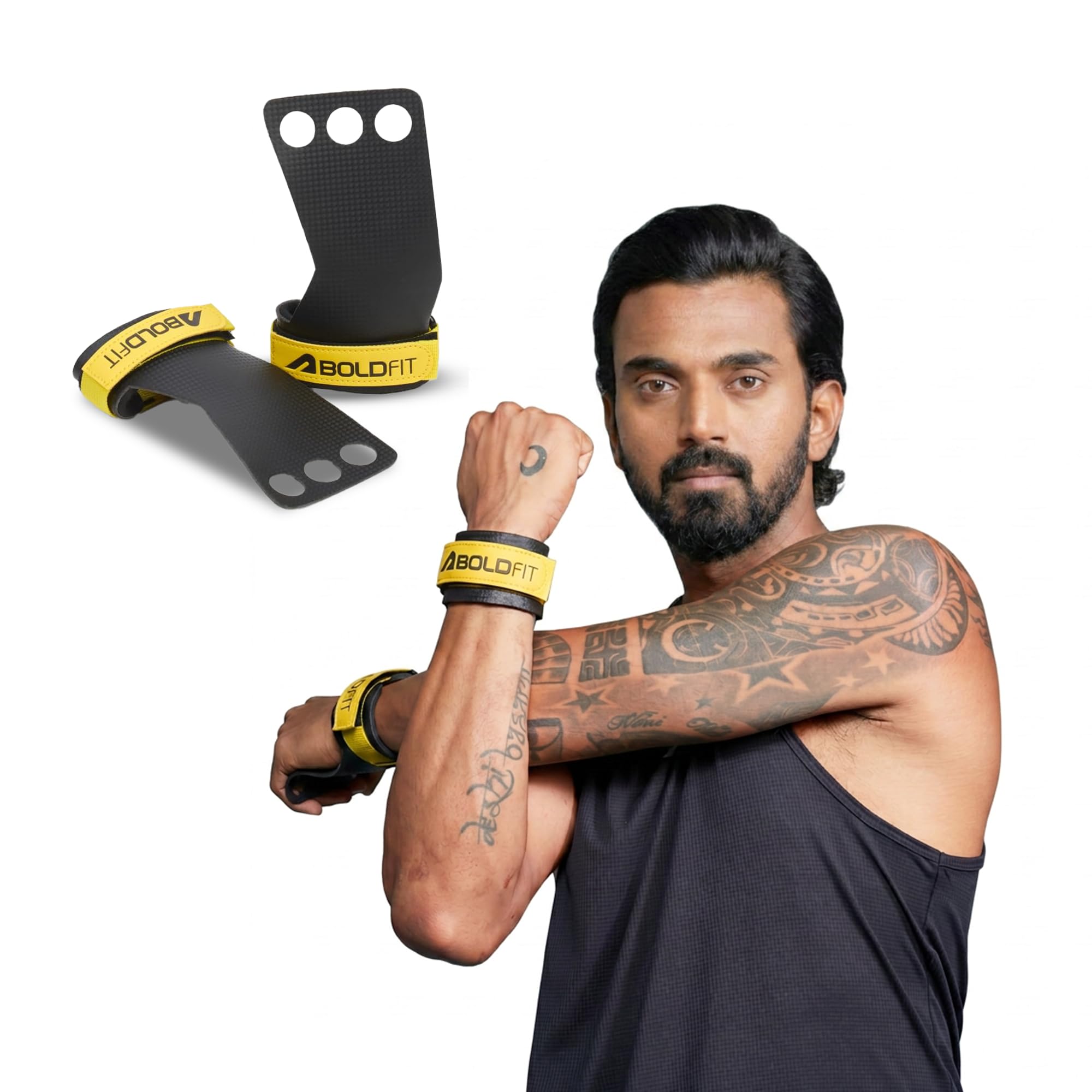 Boldfit Weightlifting Strap with Wrist & Finger Support for Gym Accessories for Men & Women Carbon Fibre Wrist strap for Gym with Palm Wrist Support Deadlift Strap Weightlifting Straps for Grip-image-26