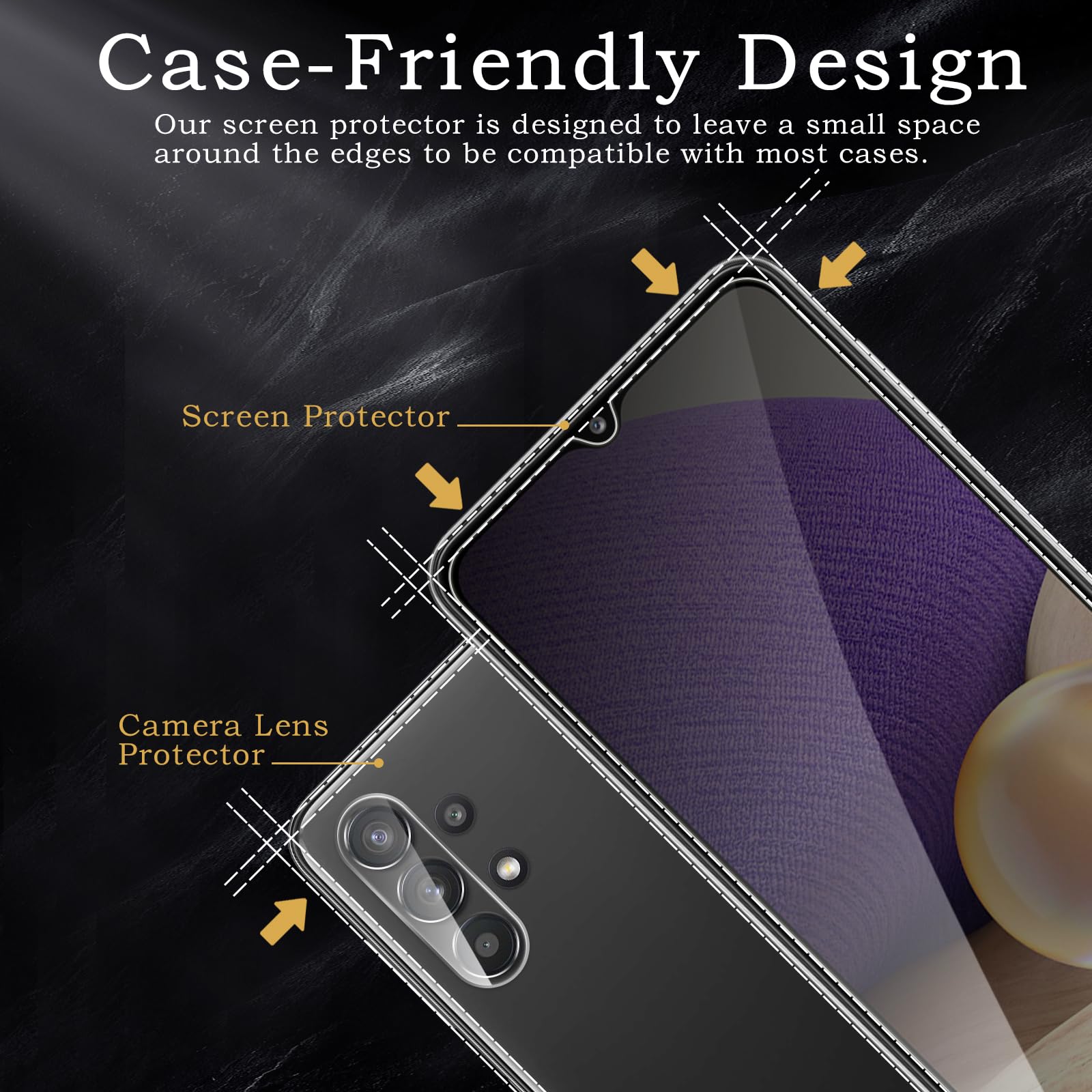 Pellicola protettiva per la privacy per Samsung Galaxy A32 5G, accessori in vetro temperato infrangibile, pellicola in vetro temperato anti spia, compatibile con custodie, ultra resistente, durezza