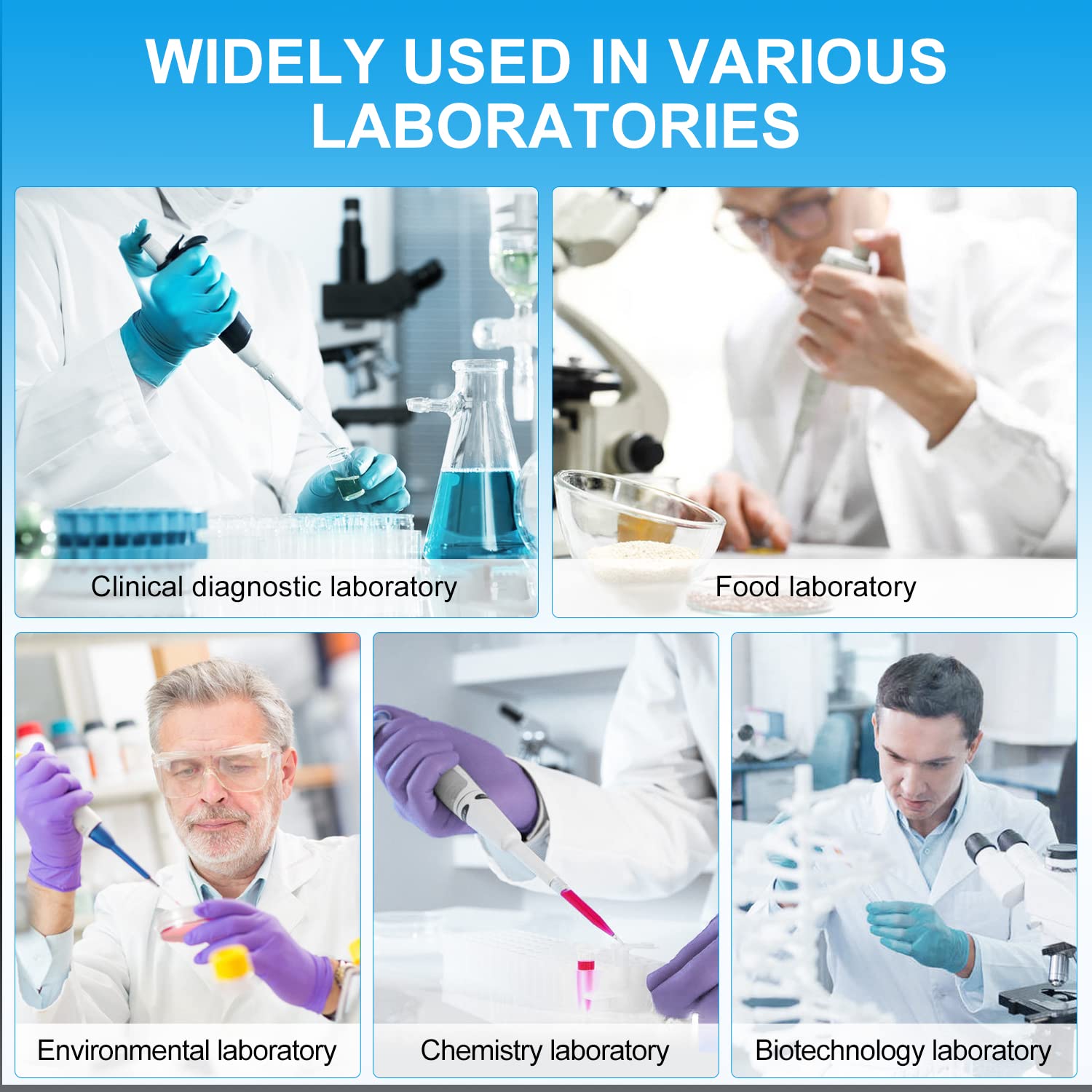 1000μL 1ml Pipettenspitzen 500pcs für 100-1000μL Mikropipette Pipettierer, Einweg Standard Pipetten Spitzen für 1000μl Micropipette Pipettor Labor Einkanal Pipette