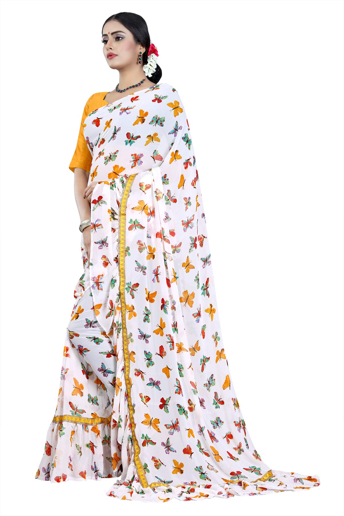 SugathariGeorgette Saree