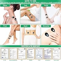 Vista 5 de Belifu - Unidad TENS de 4 canales con estimulador muscular electro, completamente aislado con 24 modos independientes, masajeador de pulso