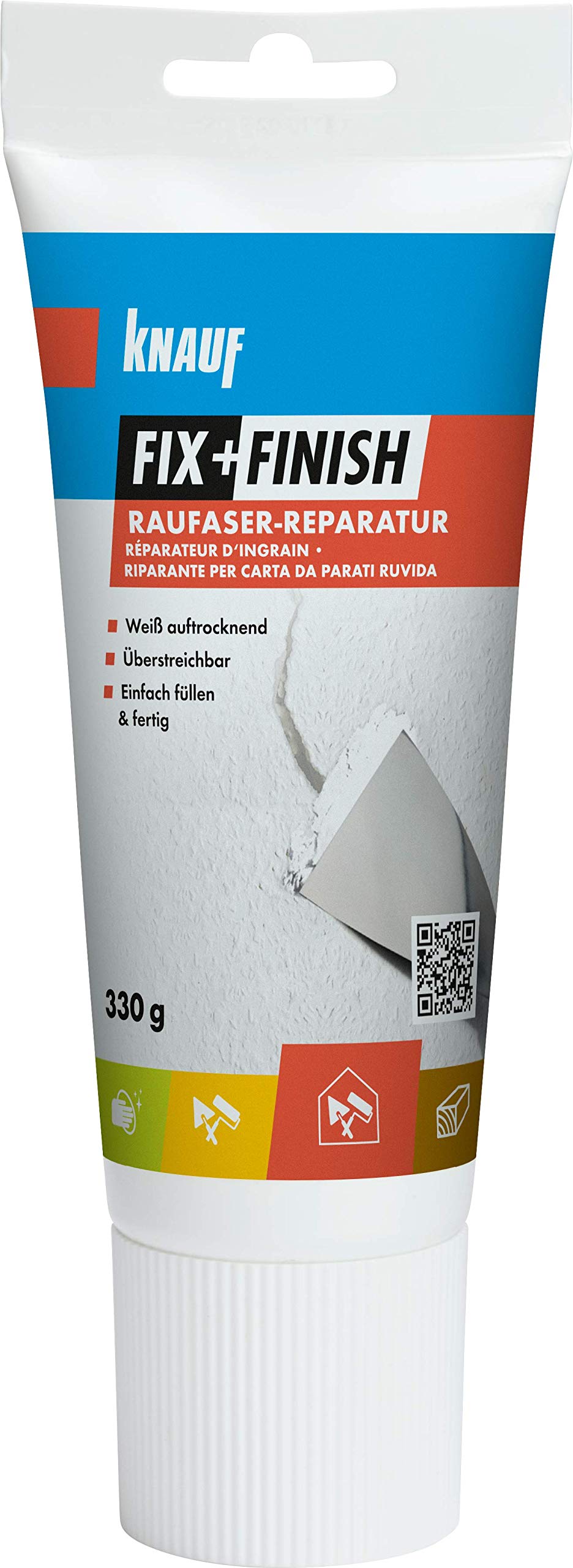 Knauf 594058 Fix+Finish Woodchip Repair 330 g White