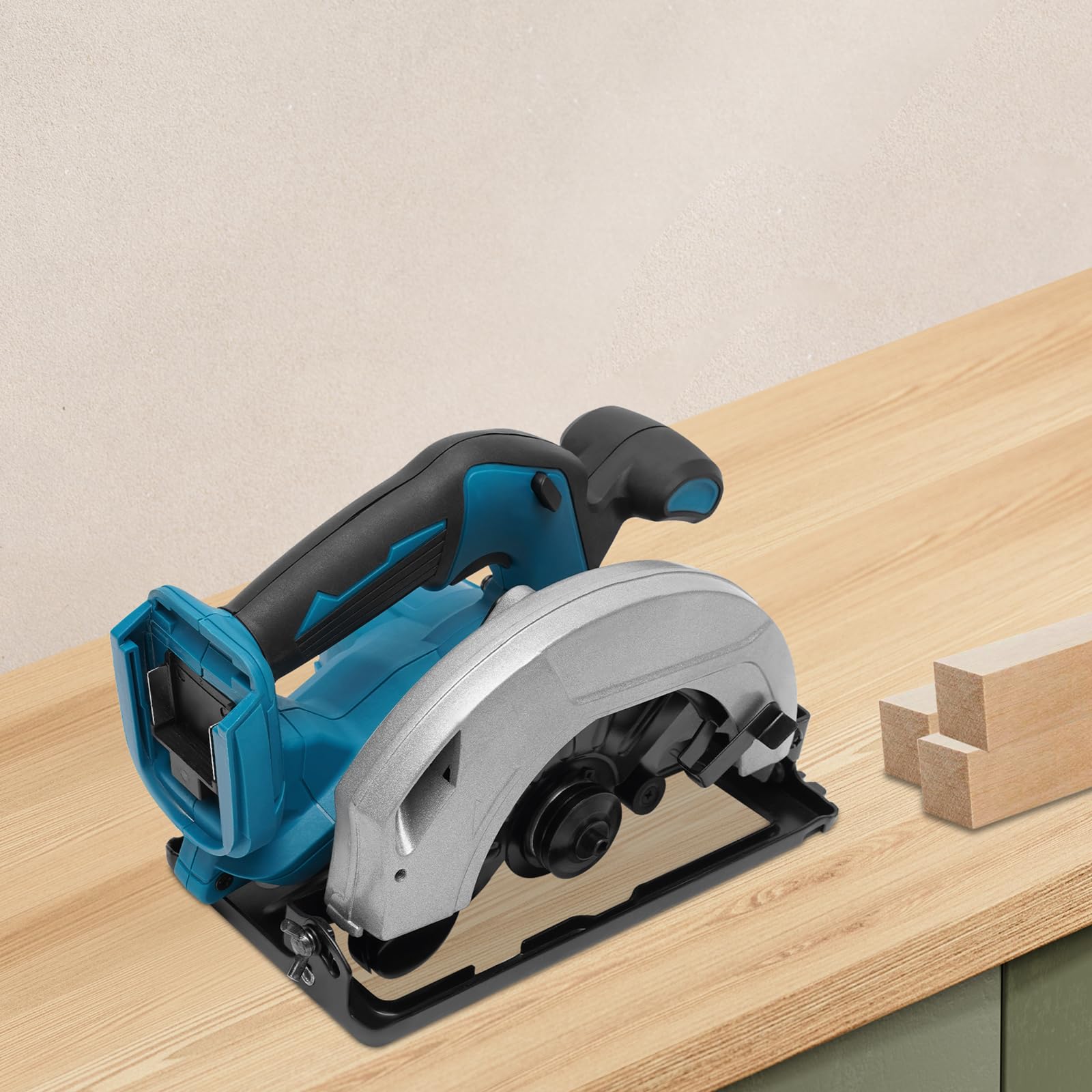 Sierra circular manual, 750 W, 2000 rpm, potente motor, profundidad de corte 90 mm (0-45º), corte ajustable, extracción de polvo, para cortar madera, renovación de casa, hecha a mano