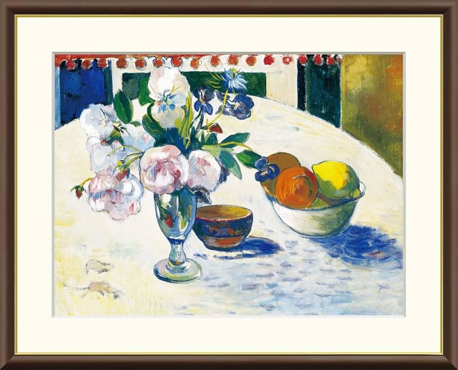 ゴーギャン、【青いアイリスとオレンジとレモン】、希少な画集画 Amazon.co.jp: 10年保証 絵画 版画 青いアイリスとオレンジと