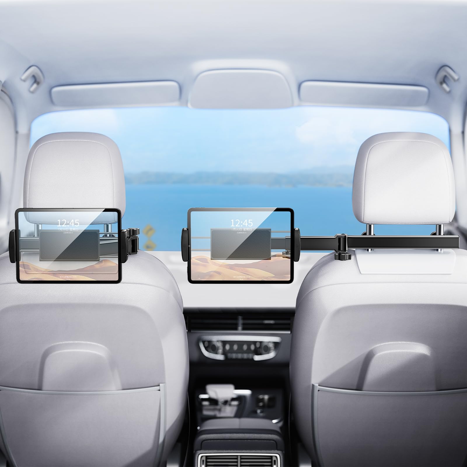 Verlängerungsarm Tablet-Halterung für Auto-Kopfstütze, verstellbare iPad-Halterung für Auto-Rücksitz, Rücksitz, für Kinder, Babys, Autohalterung, passend für 11,9 cm - 33 cm (4,7 - 13 Zoll