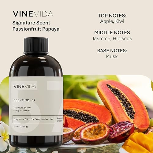 Miniatura 1034 de VINEVIDA [4 onzas] Aceite de fragancia de madera de teca de caoba para fabricación de velas y fabricación de jabón, aromas de velas prémium para