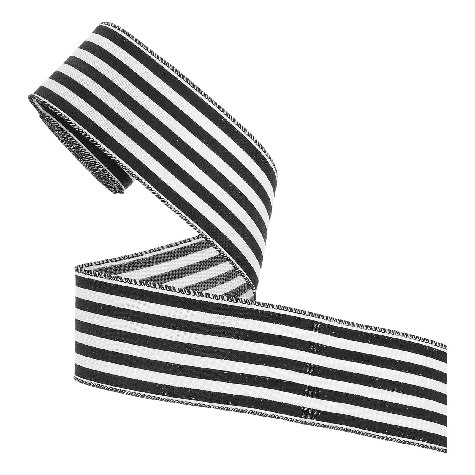 Cinta de rayas claras y negras Homoyoyo de 10 yardas para decorar tu árbol y mesas navideñas