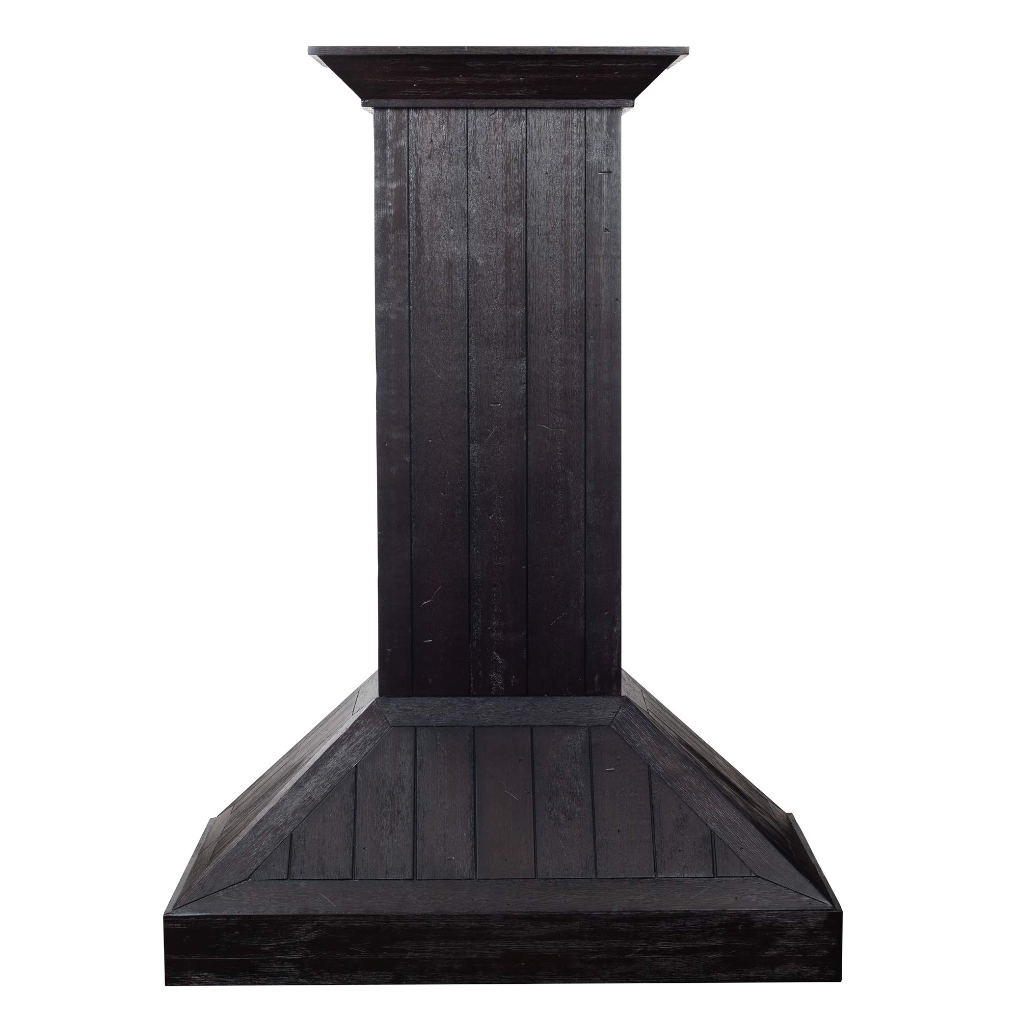 ZLINE KPDD-30 wooden wall mount range hood in rustic dark finish