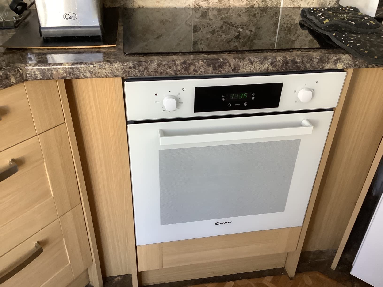 Candy FCP405W Builtin White Fan Oven with 65 Litre Capacity, A Energy