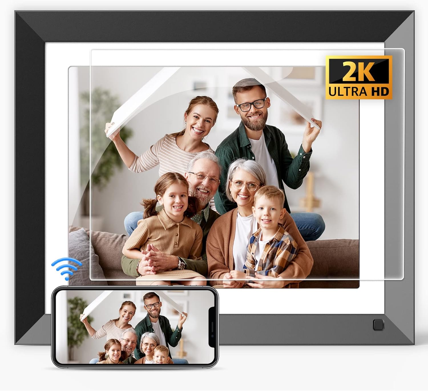 11" Digital Photo Frame 2KElectronicPictureFrame 32GB FHD IPS Touch Screen