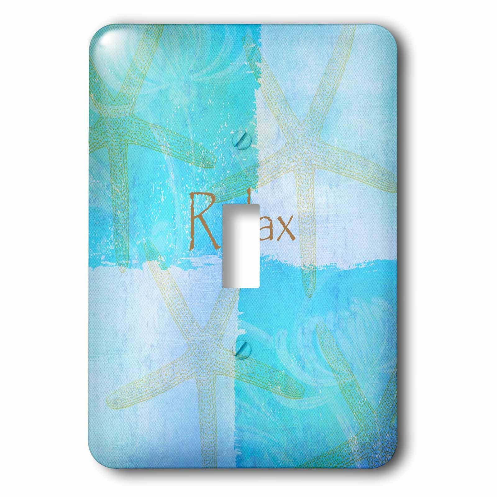 Étoile de mer aqua plaque interrupteur pour décor de plage