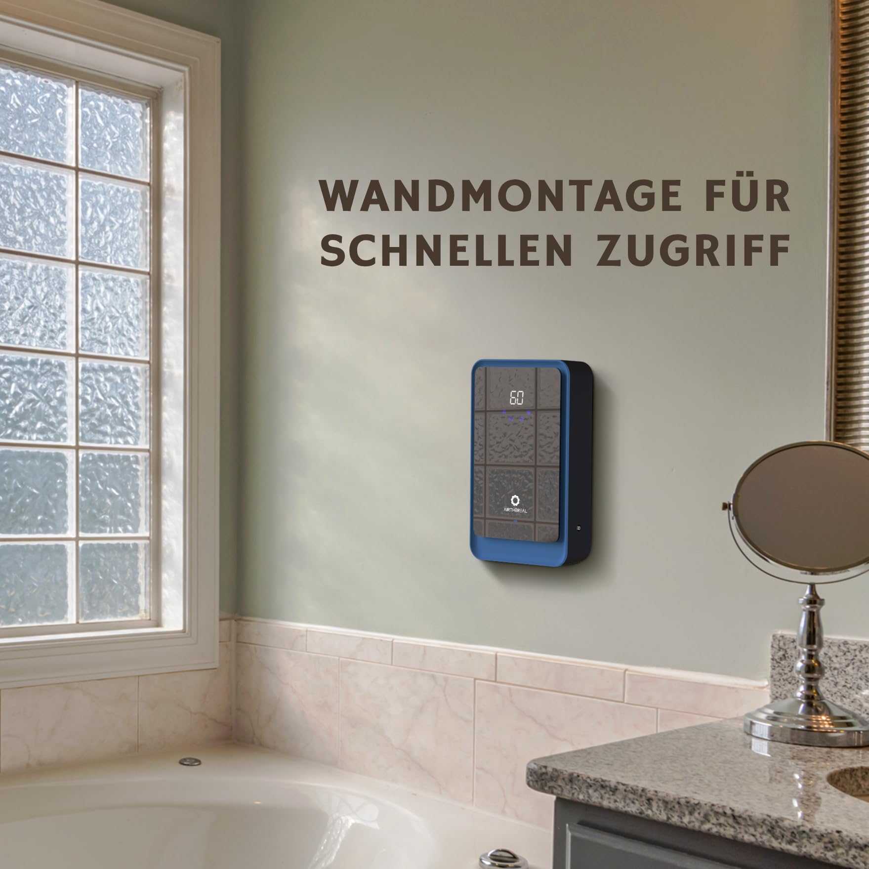 Airthereal AH1000 2-in-1 Ozongenerator & Ozongerät für Wasser und Luft, mit 2 Modi, Timer & Negativ-Ionengenerator – reinigt Wasser, Luft, Waschlappen sowie Obst & Gemüse