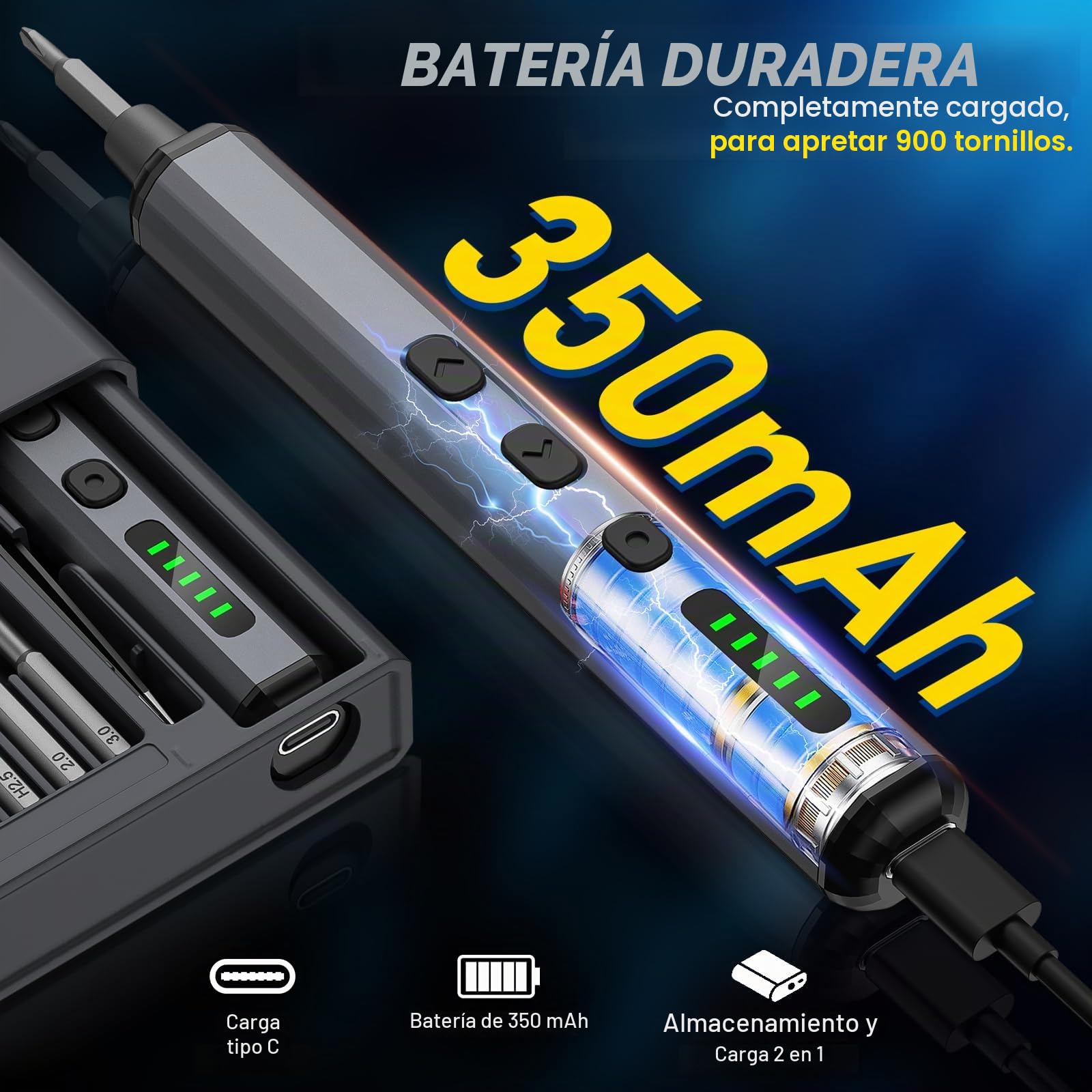 Juego de mini destornilladores eléctricos 72 en 1 de precisión, destornillador eléctrico con batería, destornillador eléctrico magnético de 5 marchas, para gafas, reloj, teléfono móvil, reparación de