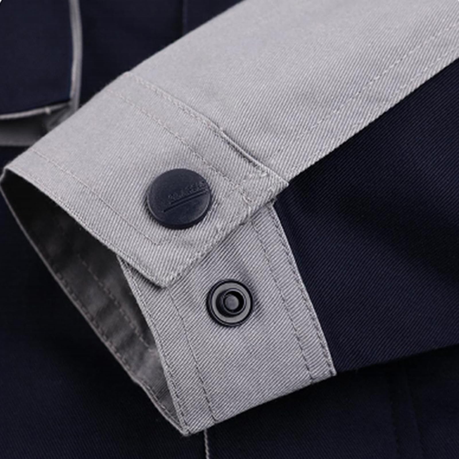 Combinaison À Manches Longues Zip-Front Coton Salopette Vêtements De Travail Veste & Pantalon Costume Avec Multi Poches
