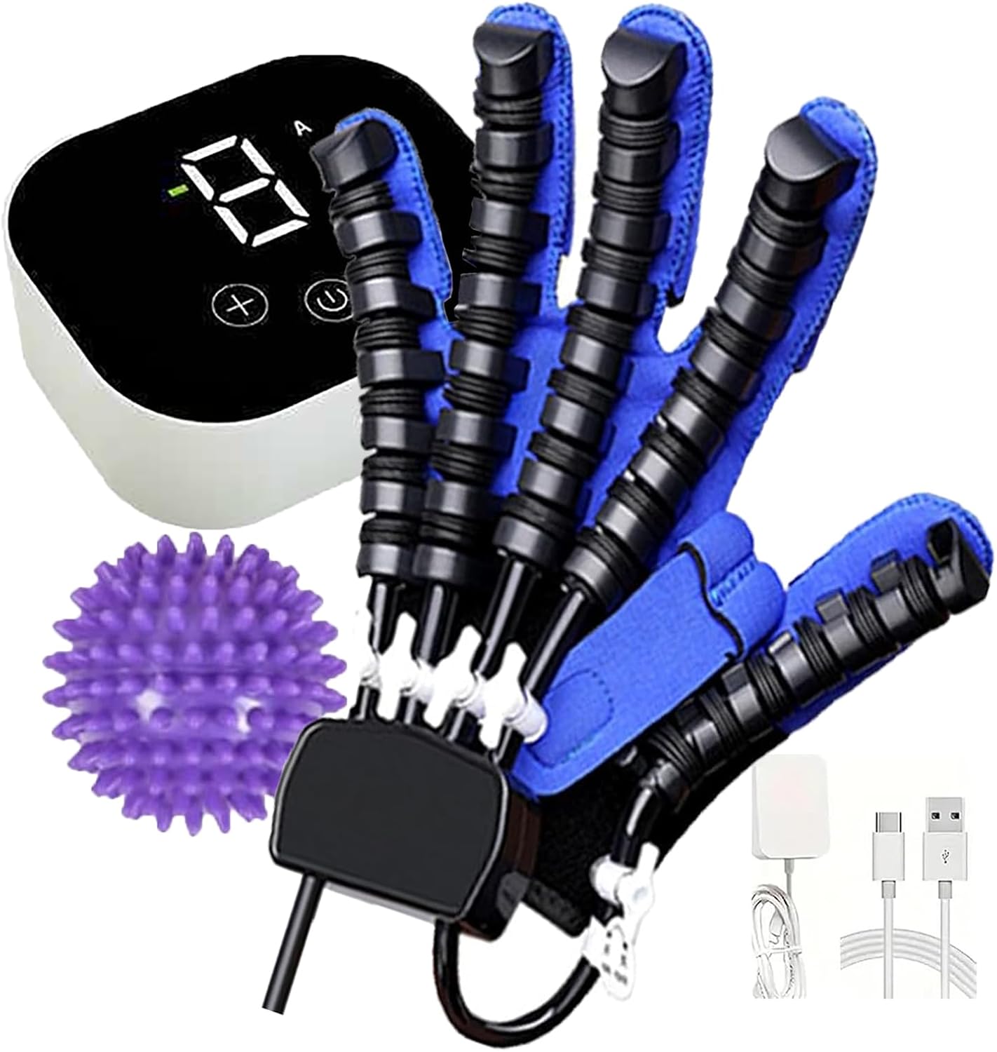 Rehabilitation Robotic Glove, Stroke Recovery Therapy Equipment for Cerebral Palsy, for Finger and Hand Function Workout Recovery, Relieve Hand Fatigue
