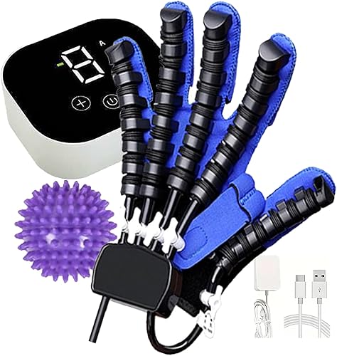 Miniatura 9 de Guantes robot de rehabilitación de manos, equipo de recuperación de accidentes cerebrovasculares, fuerza ajustable, mano derecha izquierda dedo dedo