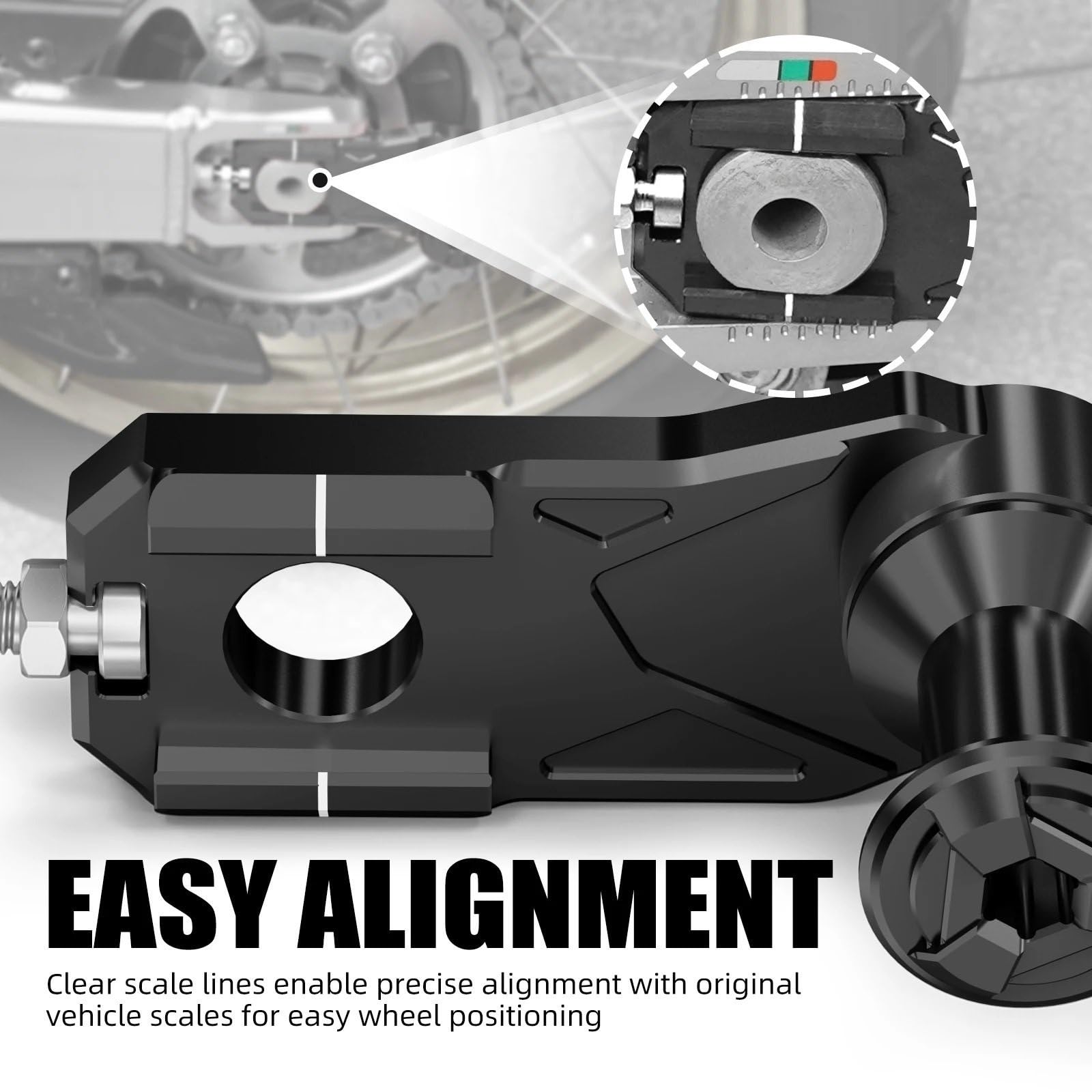 Ajusteur de Chaîne Bobines de curseur de bras oscillant, ajusteurs de tendeur de chaîne adaptés à la Honda CRF1100L Africa Twin Adventure Sports 2020 – 2025 Tendeur de Chaîne de Réglage de | Black