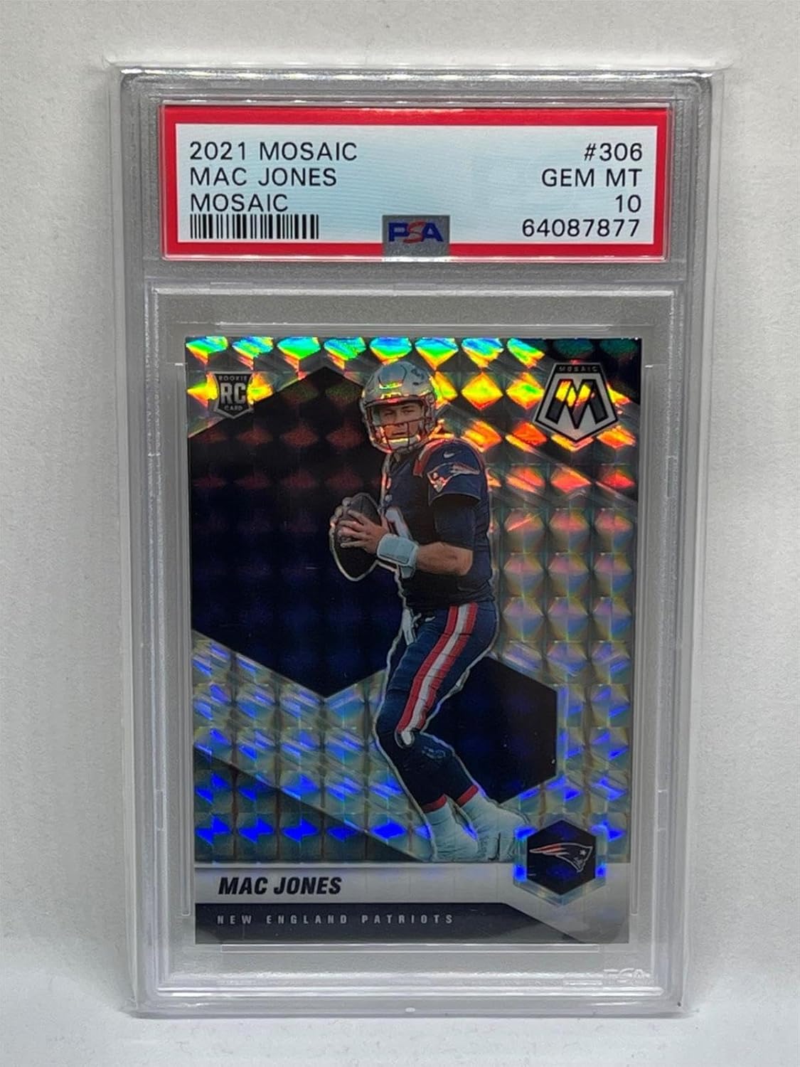 Mac Jones 2021 Panini Mosaic Prizm Mosaic Rookie Rc # 306 Psa 10 Gem Mint - Football Cards