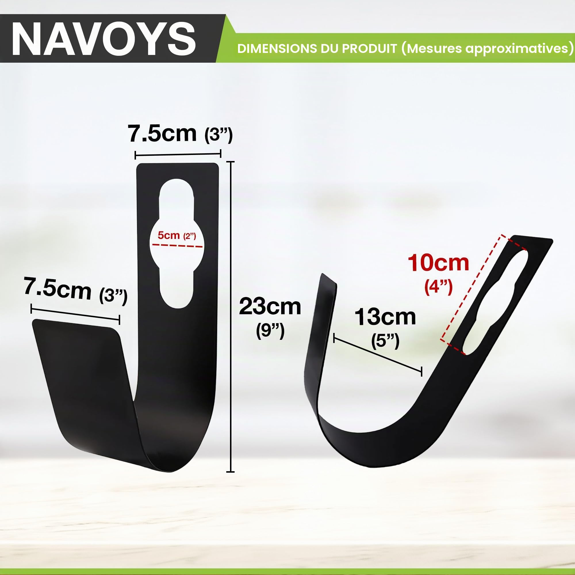 Navoys Support de tuyau extensible – Fer durable, peu encombrant et résistant aux intempéries pour tuyaux de 7,5 m à 30 m, support de robinet