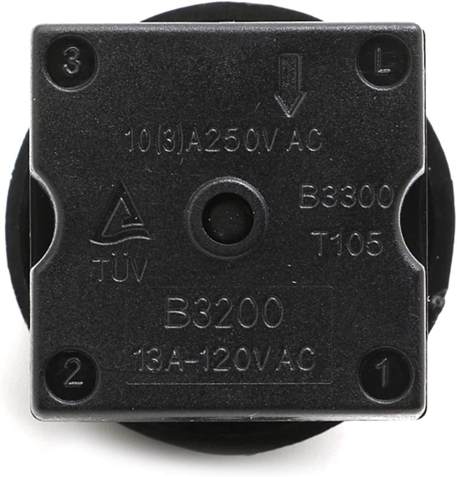 Codificador rotatorio Selector de ventilador de 4 posiciones y 3 velocidades Regulador de interruptor rotatorio con perilla 13AMP 120V-250V 35ED interruptor electronico