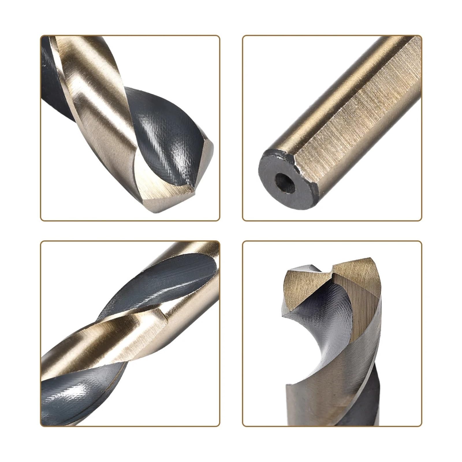 Brocas helicoidales HSS de grado industrial para metal y acero inoxidable, brocas Jobber de vástago reducido para trabajo pesado, 12-35 mm (0,39-1/2 pulgadas)(35mm)