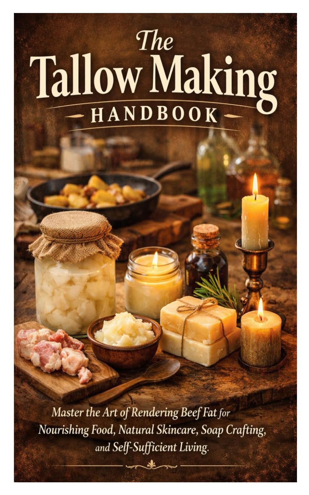 The Tallow Making Handbook: Master the Art of Rendering Beef Fat for Nourishing Food, Natural Skincare, Soap Crafting, and Self-Sufficient Living.