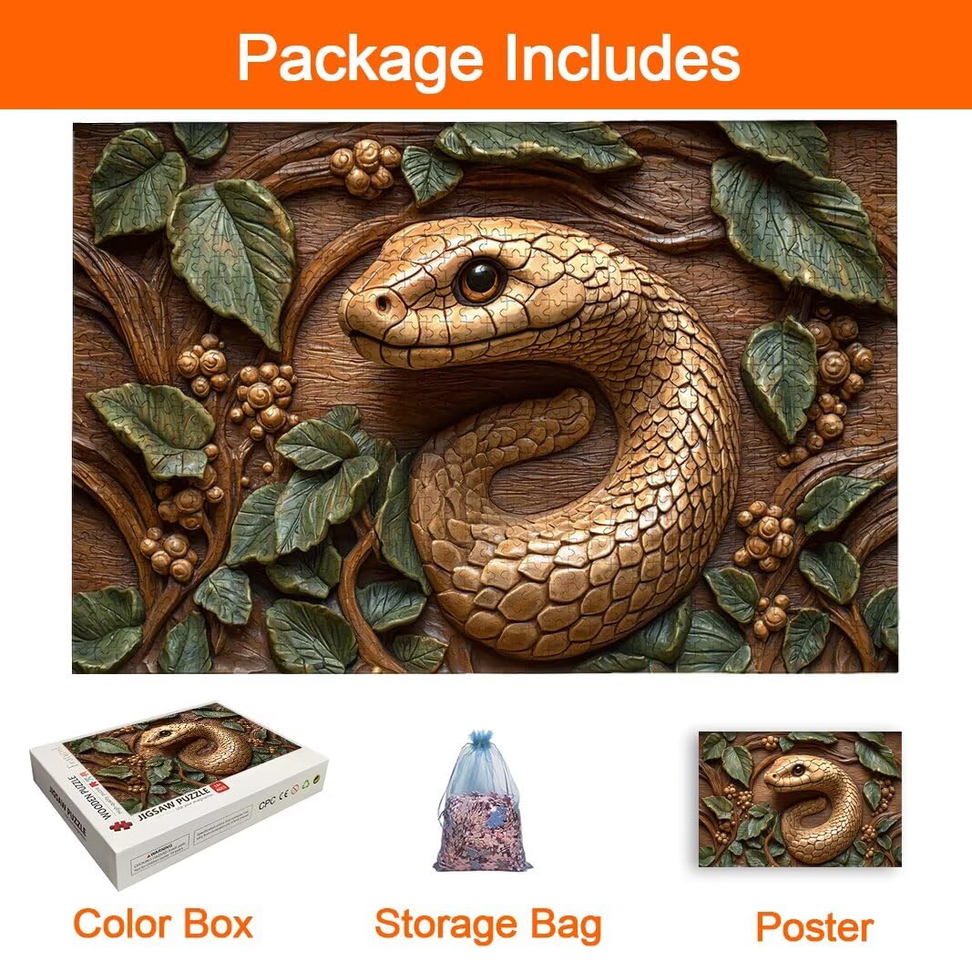 Puzzle 2000 Pezzi, Puzzle Serpente, Misura: 100x71cm, Regalo Donna -8673