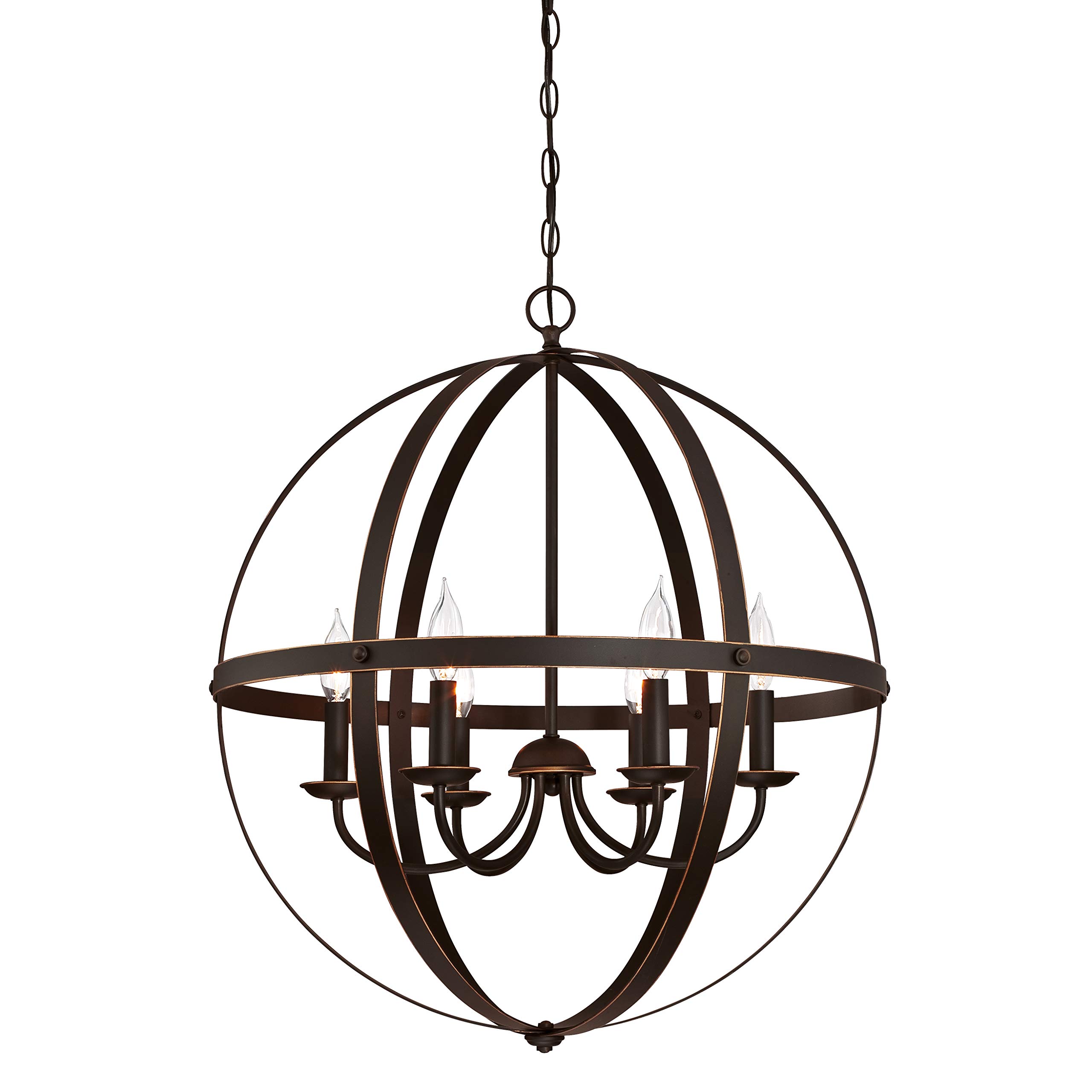Westinghouse Lighting 63282 Stella Mira Six-Light Indoor Chandelier, Oil Rubbed Bronze Finish with Highlights
