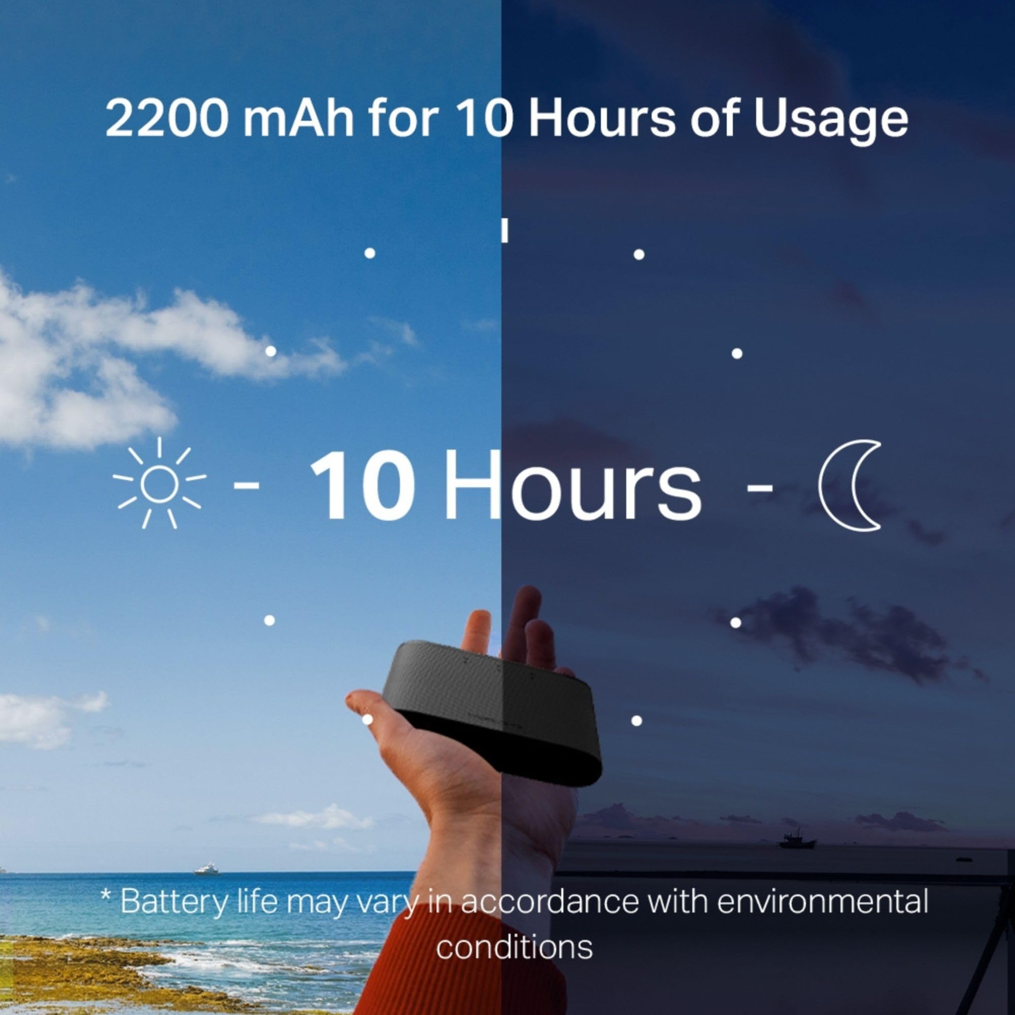 MERCUSYS MT110 Mifi Routeur WiFi portable 4G LTE, vitesses rapides de 150 Mbps, batterie de 2200 mAh jusqu'à 10 heures, routeur 4G avec fente SIM, connexion jusqu'à 10 appareils simultanément