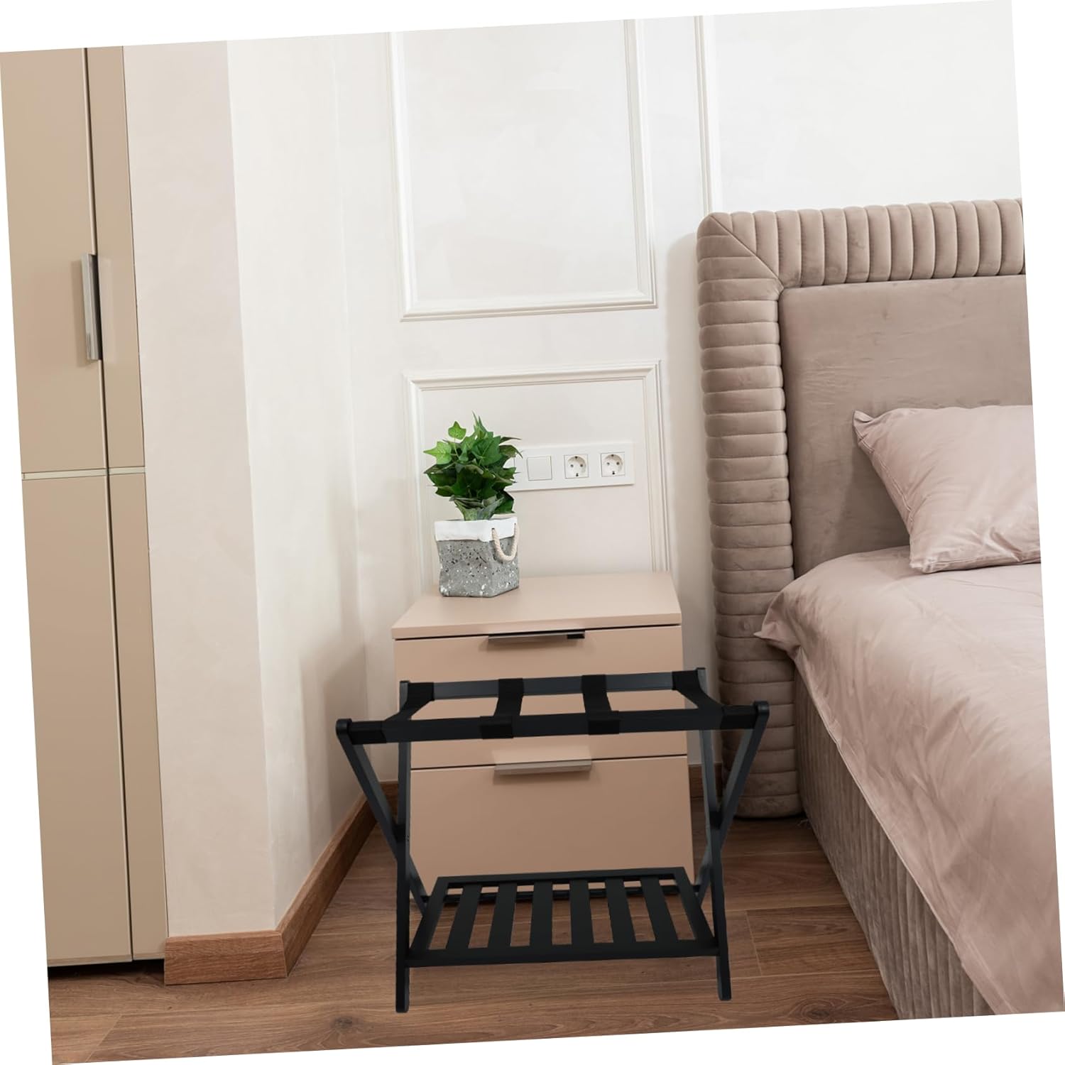 1Pc Foldable Solid Luggage Storage Rack Multi Household Organizer for Plants Shoes and More Design for Use