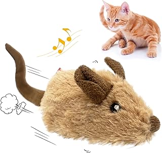 GiGwi Cat Toys for Indoor Cats, Interactive Cat Toys for Cat Exercise, Automatic Moving Kitten Toys with Real Mouse Sound