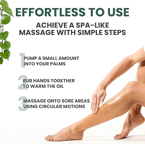 Miniatura 6 de Aceite de masaje para músculos doloridos para terapia de masaje con mezcla de arnica, eucalipto y aceite de árbol de té para alivio profundo de los