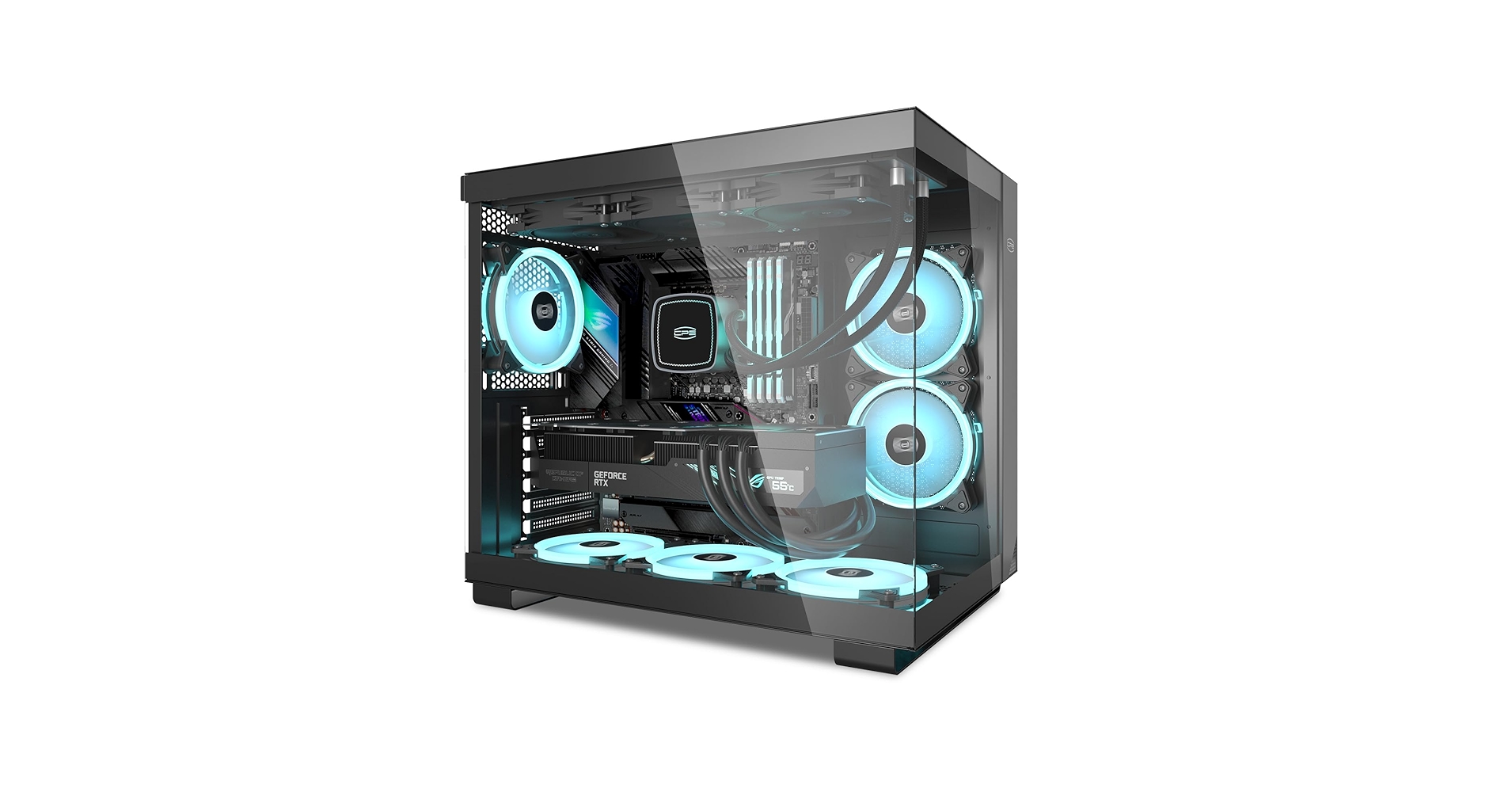 CPU AMD Ryzen 7 7800X3D + CPS C3T500-ARGB-BK Amazon.com: PCCOOLER PC Case Mid Tower Desktop Computer