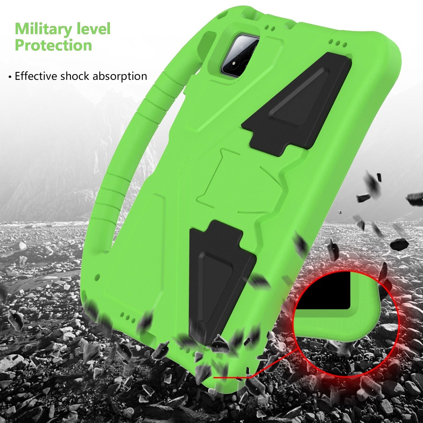 Do Walmart Onn 27.6 cm Pro 2024 Model 100146660 etui dla dzieci, lekki pokrowiec na tablet EVA z regulowanym paskiem, odporny na wstrząsy uchwyt i podpórka dla dzieci, przenośna powłoka ochronna