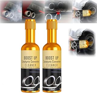 120ML Fuel and Exhaust System Cleaner, Catalytic Converter Cleaner, Instant Car Exhaust Handy Cleaner, Catalytic-System Cleaner, for Car Engine Booster Oxygen Sensor (2pc)