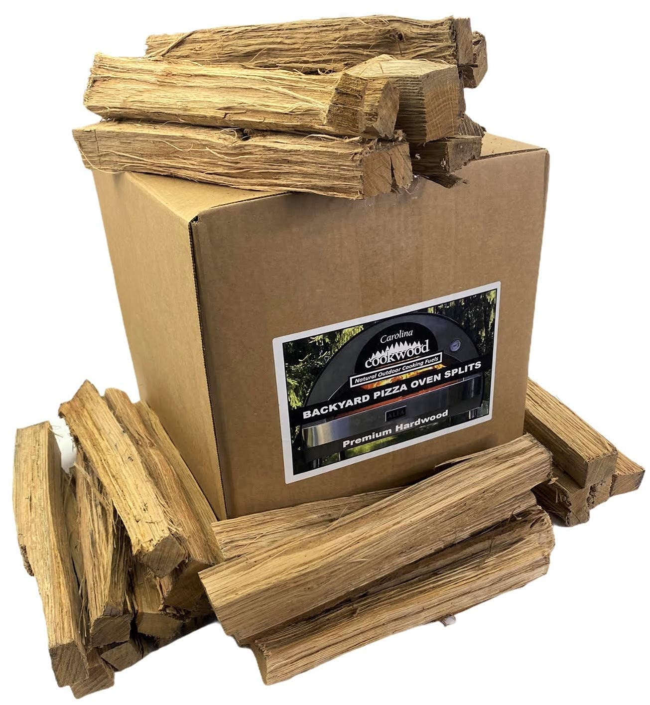 Carolina Cookwood Backyard Pizza Oven Wood Splits Firewood for Outdoor Cooking Grilling Naturally Cured Hardwood 30 lb Box