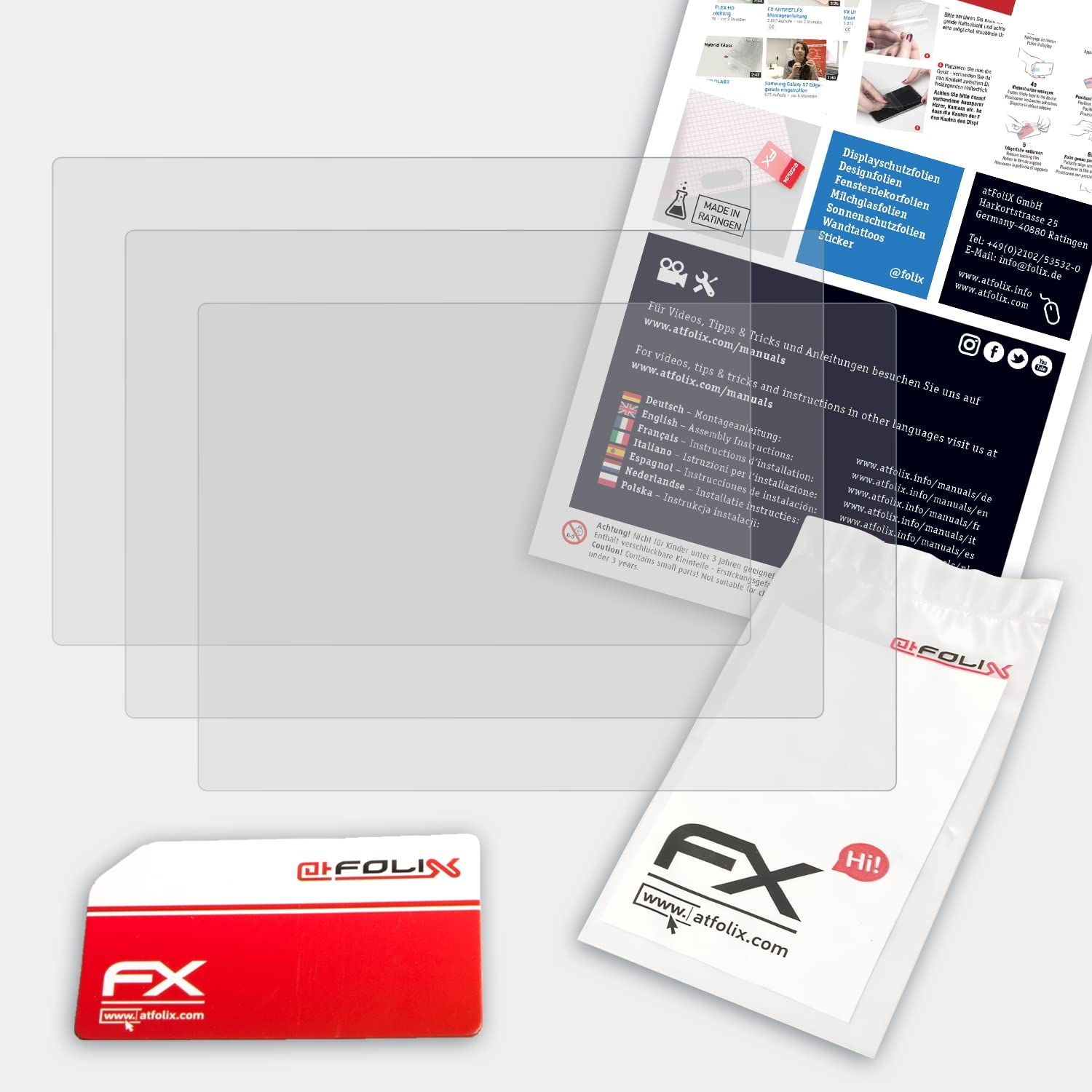 atFoliX Screen Protector compatible with Olympus E-PL7 Screen Protection Film, anti-reflective and shock-absorbing FX Protector Film (3X)