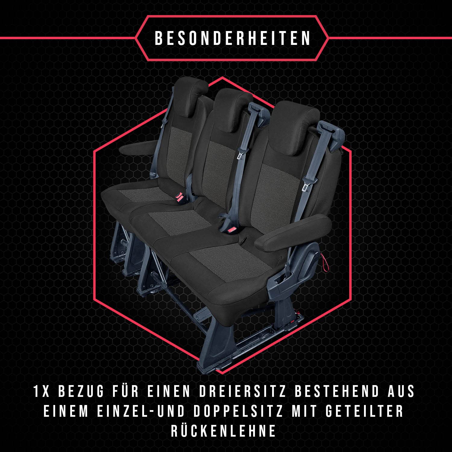 Sätesöverdrag biltillbehör bilstolsskydd för transportör 1 + 2 + 3 skyddsöverdrag sittskydd bilöverdrag sittplatsöverdrag 6 semillas