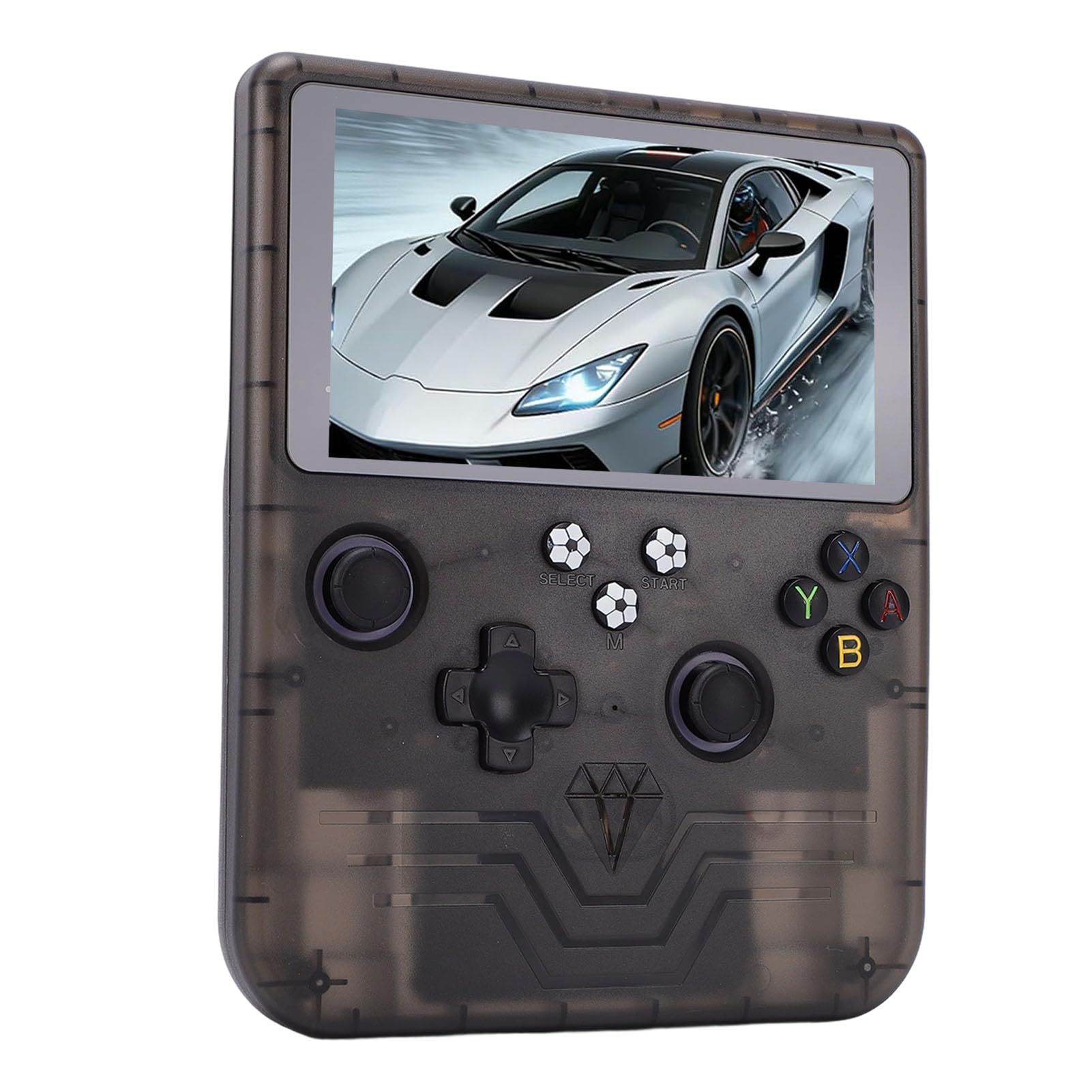 Cuifati Consola de Juegos Portátil Retro R60MAX, Consola de Juegos Retro Portátil, Consolas de Videojuegos con Pantalla IPS de 6", System Linux, Tarjeta de 128 GB, Compatible con (Gris translúcido)