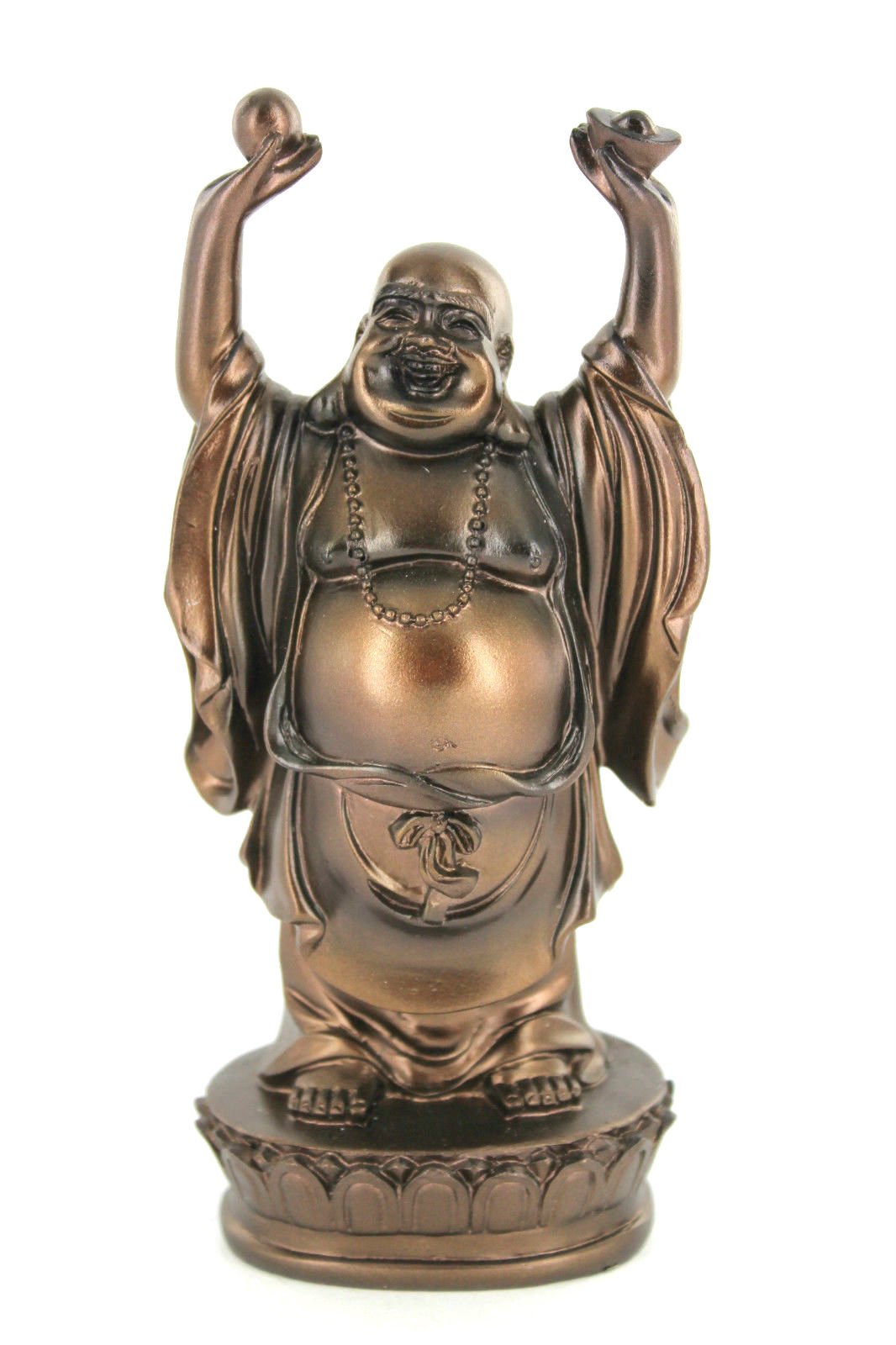 Bronze The Leonardo Collection Happy Ball In Hands Buddha Statue Style - Lp23224