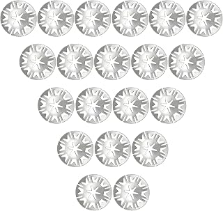 BLMHTWO 20 Pcs Heat Shield Clips, Exhaust Heat Shield Clips, Metal Locking Star Washers Underbody Heat Shield Fasteners Heat Shield Fixing Clips Compatible with Audi VW 30mm