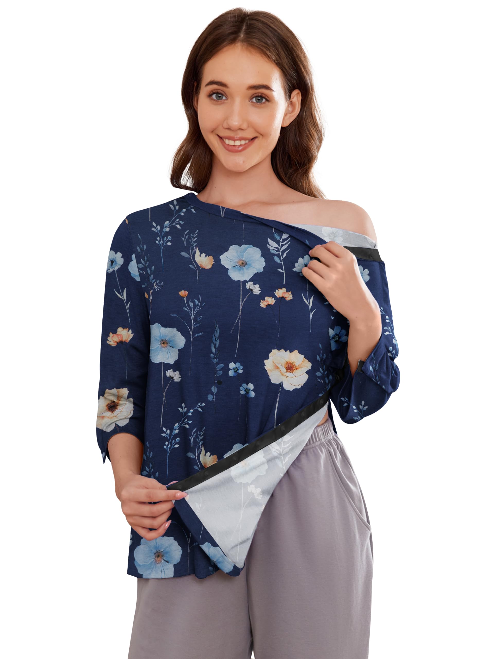 Deyeek Women's Tear Away 3/4 Sleeve
