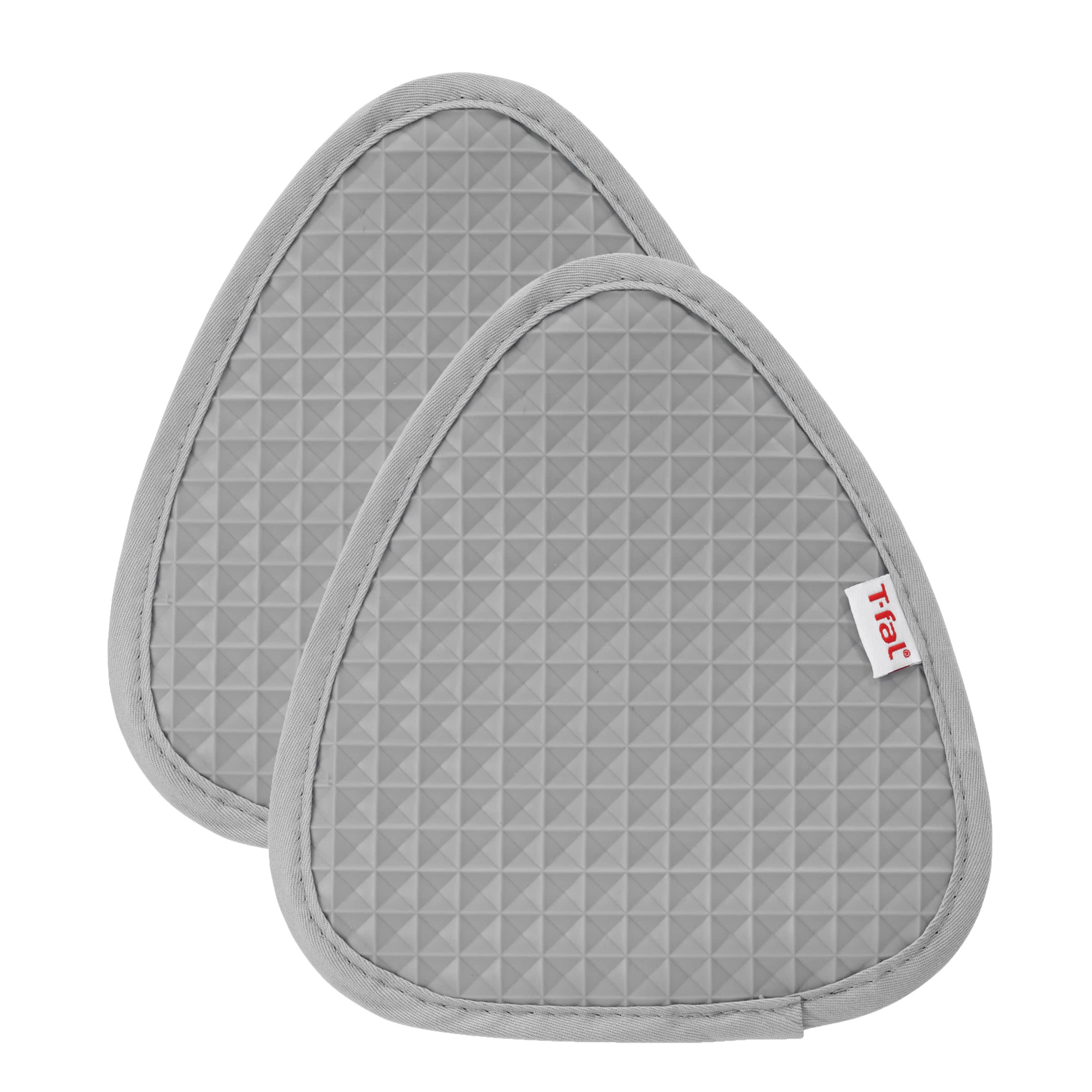 T-FAL Textiles Silicone Pot Holder 2 Pack Grey 34318