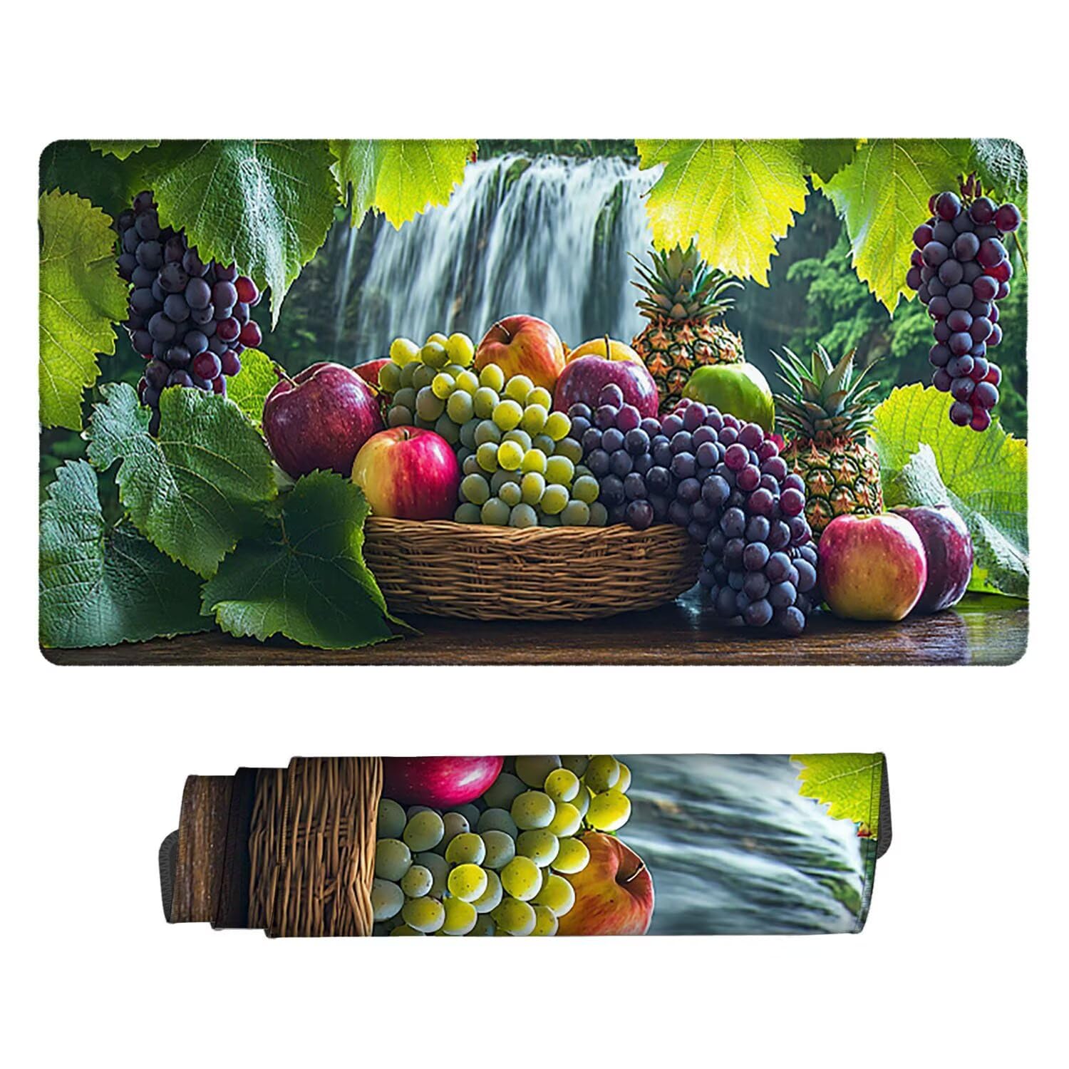 Podkładka pod mysz do gier, 1600 x 800 mm, XXL, duża gamingowa podkładka pod mysz, wodoodporna podkładka pod mysz, długa podkładka na biurko z przeszytymi krawędziami, mata na biurko z gumową podstawą