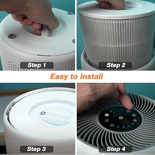 Miniatura 6 de Blutoget-Fit - Paquete de 2 filtros de repuesto Core 300 para filtros purificadores de aire LEVOIT Core 300 y Core 300S, filtro de repuesto HEPA 3