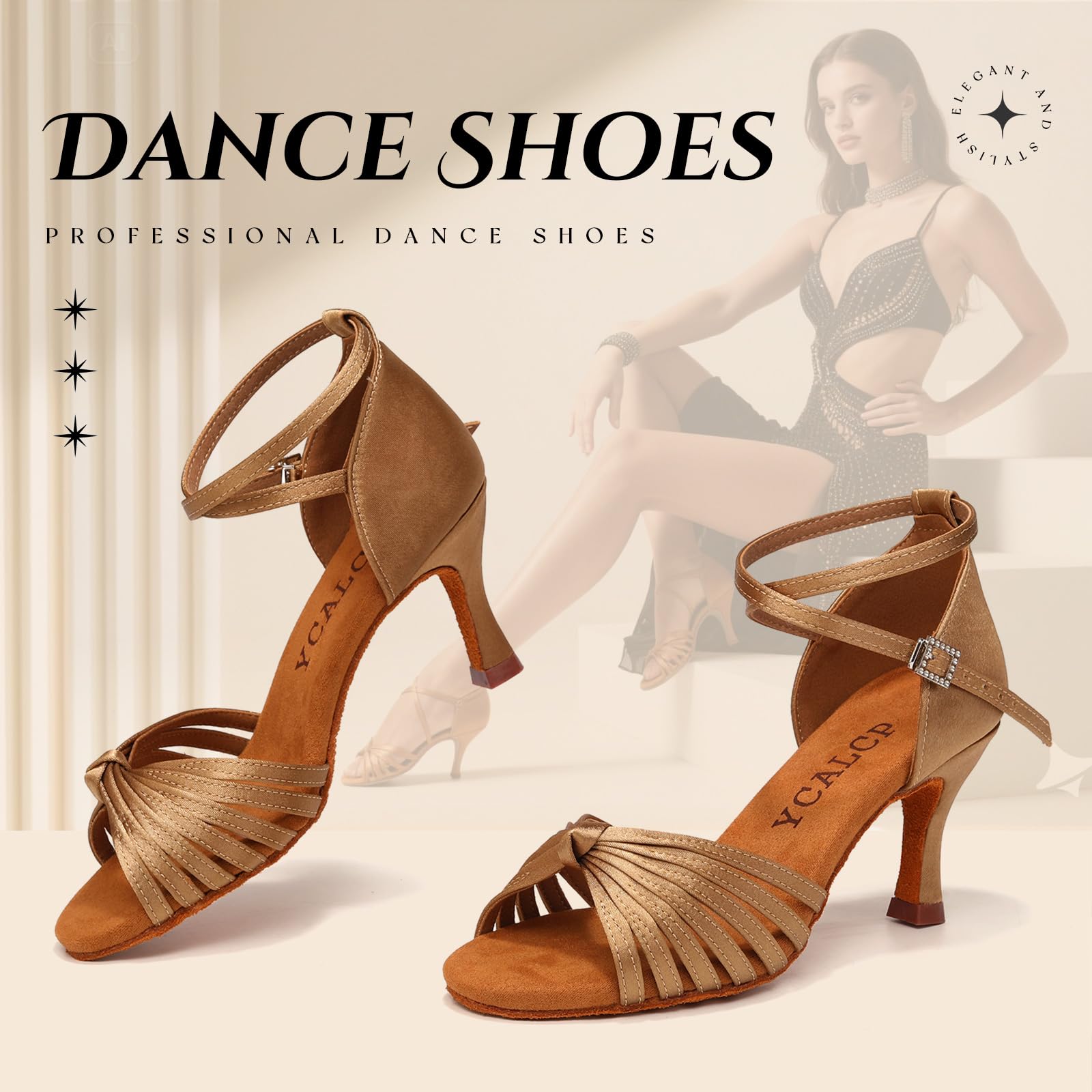 Scarpe da Ballo Latino per Le Donne Americano Donna in Raso Standard Professionali Sala Scarpe Ballo Latino Donna