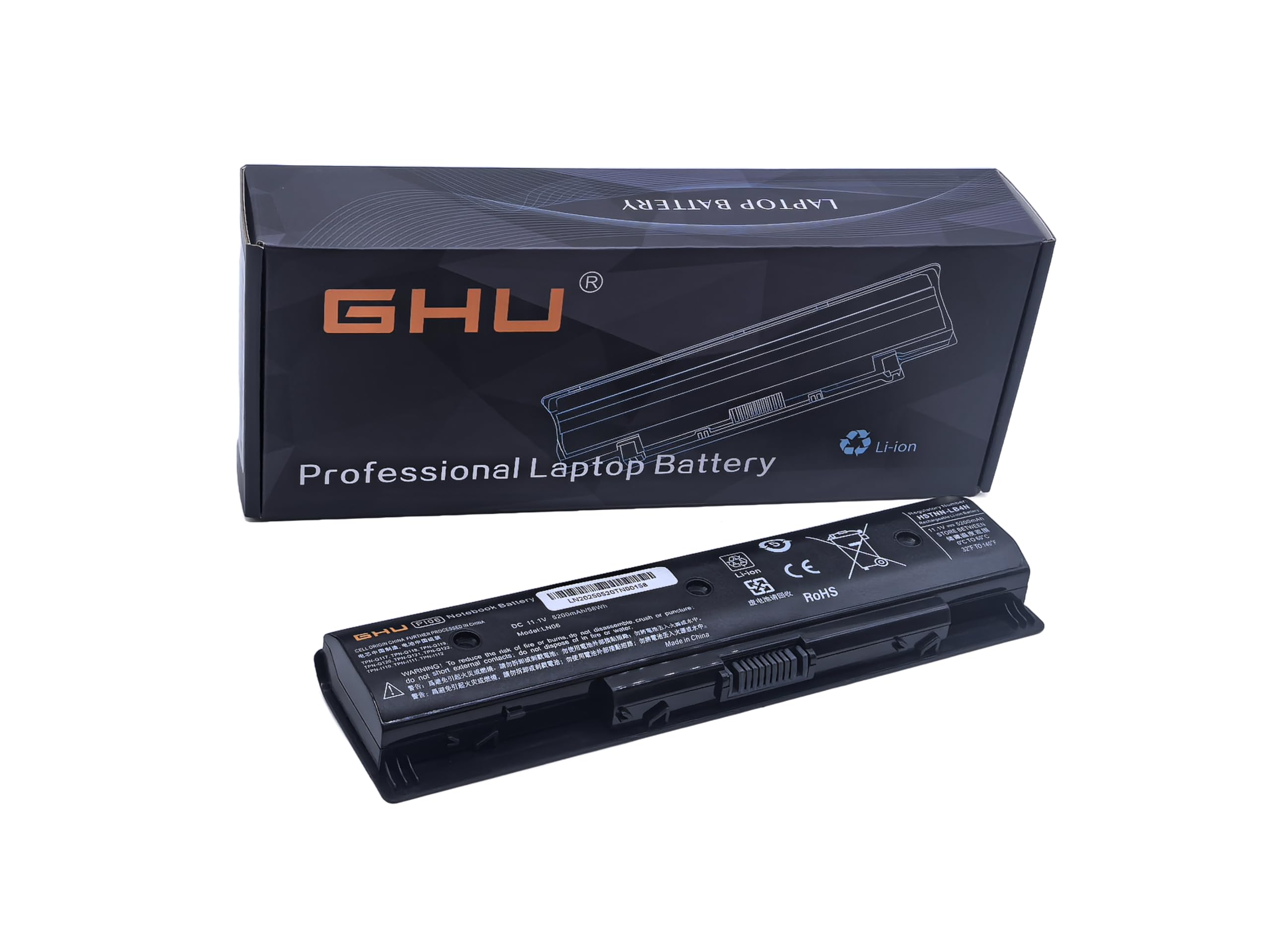 GHU New Battery PI06 PI06XL Compatible with HP Notebook HSTNN-LB4N HSTNN-UB4N HSTNN-LB4O PI09 PN 710416-001 710417-001 HSTNN-YB4N HSTNN-YB4O P106 PI06